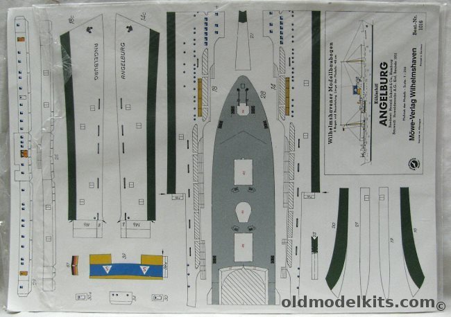 Wilhelmshaven 1/250 Angelburg Freighter And WWII Troopship Transport - Cardstock Model, 1016 plastic model kit